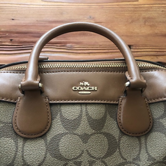 COACH MINI BENNETT SATCHEL, SIGNATURE BROWN - Picture 9 of 12